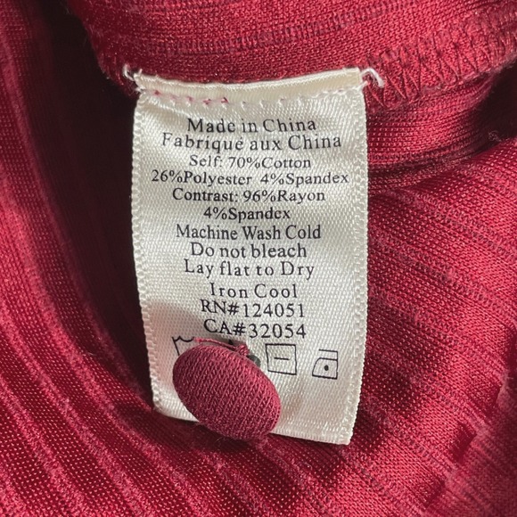 Anthropologie‎ Porridge Bell Sleeve Knit Top Small Burgundy Boho Stretch - Picture 10 of 10